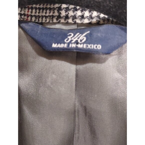 Men's 45R Brooks Brothers 346 Gray Glen Plaid 100% Lambswool Sport Coat Blazer - Picture 8 of 8